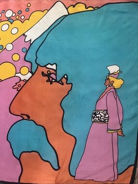 Peter Max Scarf- silk vintage psychedelic